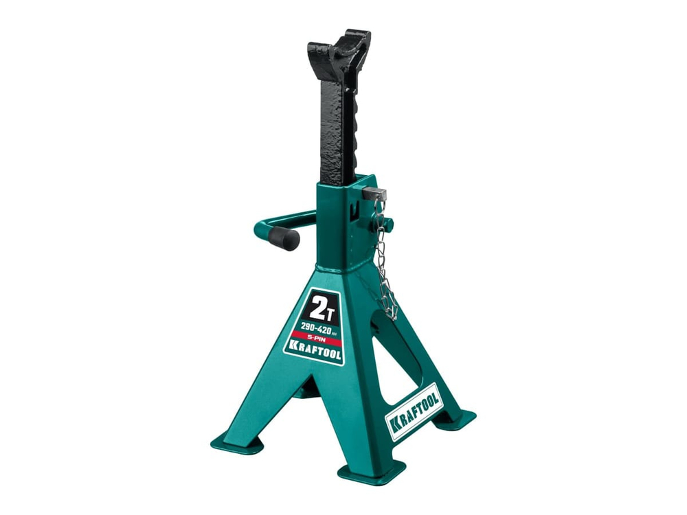 Подставка страховочная усиленная со штифтом 2т высота подъема 290-420мм KRAFTOOL S-PIN