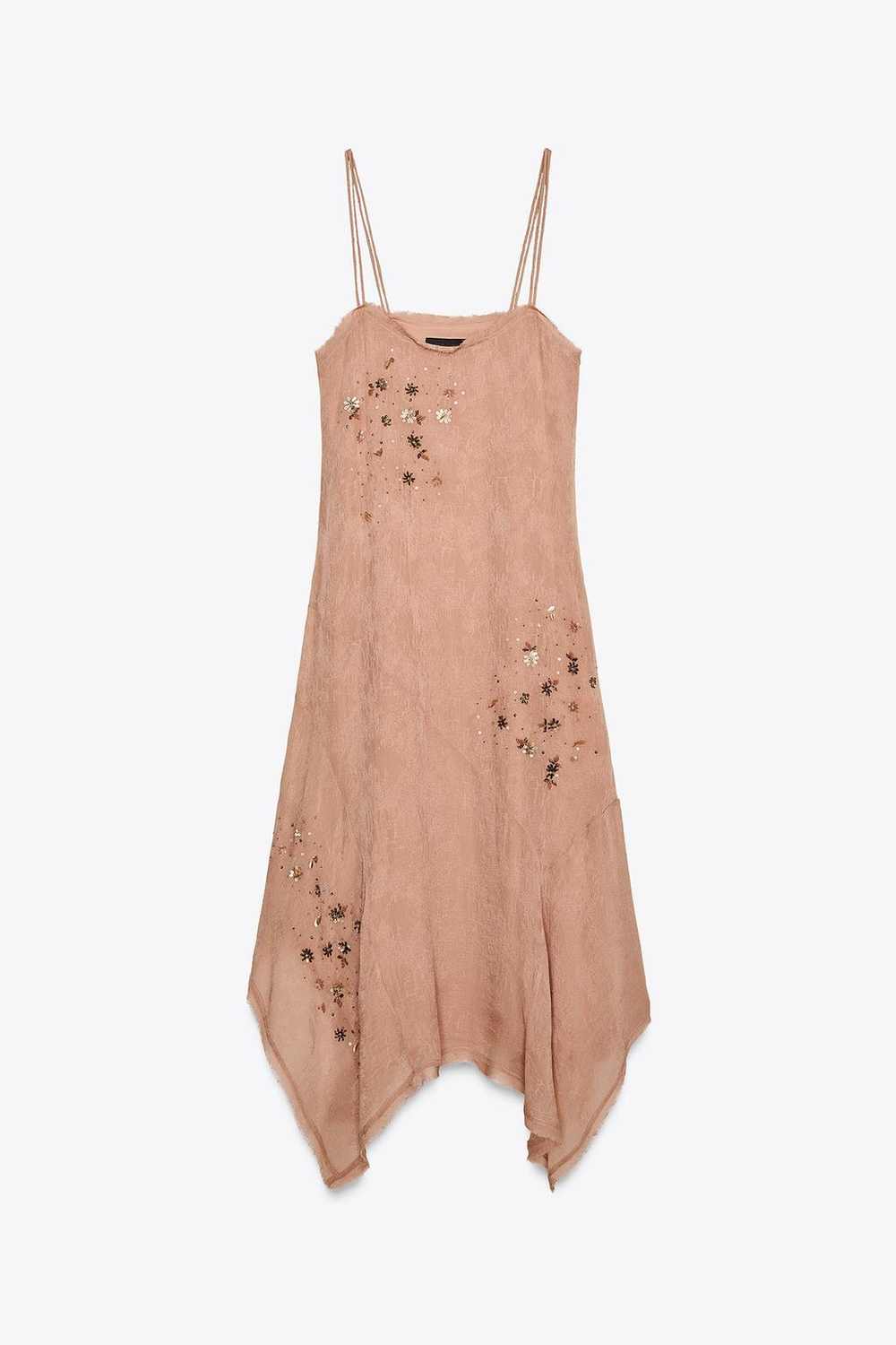 Платье асимметричного кроя с вышивкой — zw collection