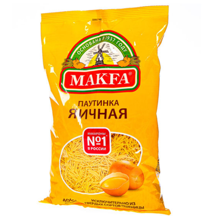 Лапша паутинка яичная Макфа 400 гр