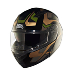 Шлем интеграл Royal Enfield, цвет - черно-золотой, размер - XL (620 мм), арт. RRGHEP000568 (HESS22014GLOSS BLACK & GOLDEN)