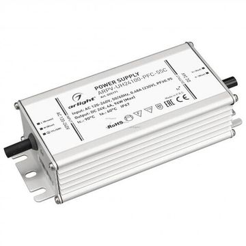 Блок питания для светодиодной ленты 100W 24V 4.2A IP67 025171 ARPV-UH24100-PFC-55C Arlight