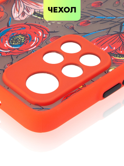 Чехол BROSCORP для Poco M4 Pro 5G оптом (арт. XM-PM4P-ST-TPU-RED-PRINT)