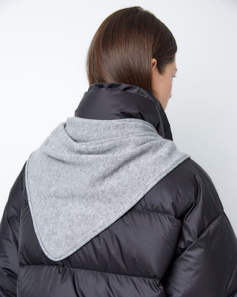 Косынка из смесового кашемира светло серый