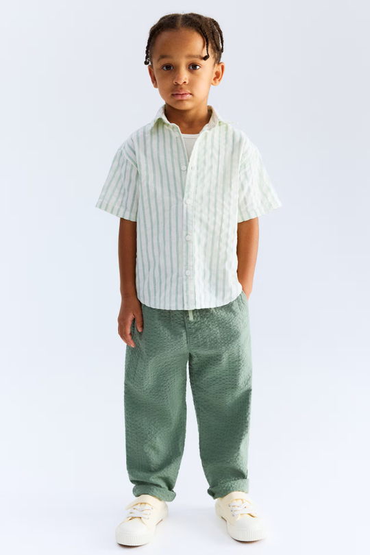 H&M Хлопковые брюки, хаки
