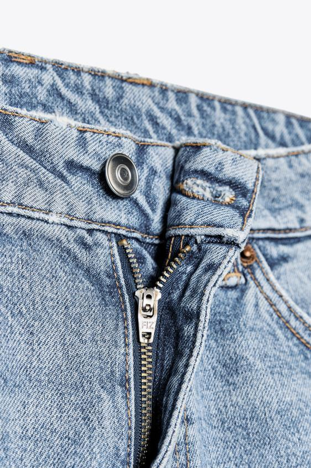 ZARA ДЖИНСЫ TRF ПРЯМОГО КРОЯ С ВЫСОКОЙ ПОСАДКОЙ, ИНДИГО