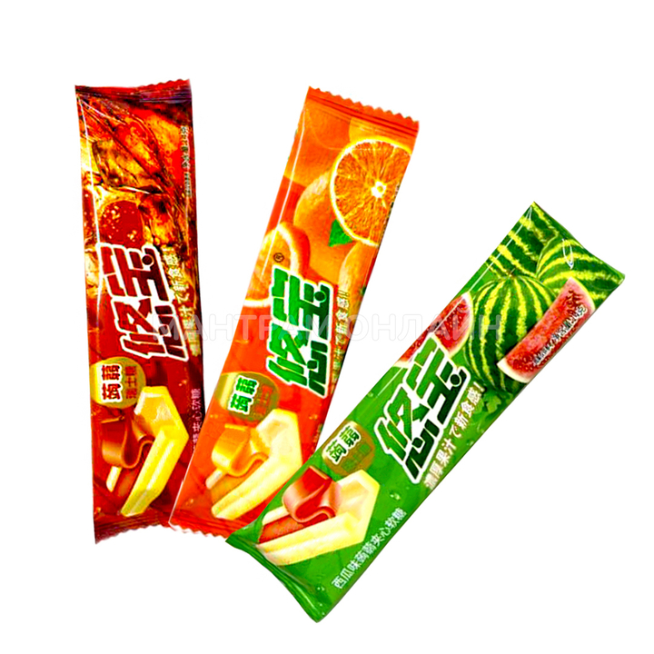 Жевательные конфеты с мармеладным центром со вкусом колы 14 г