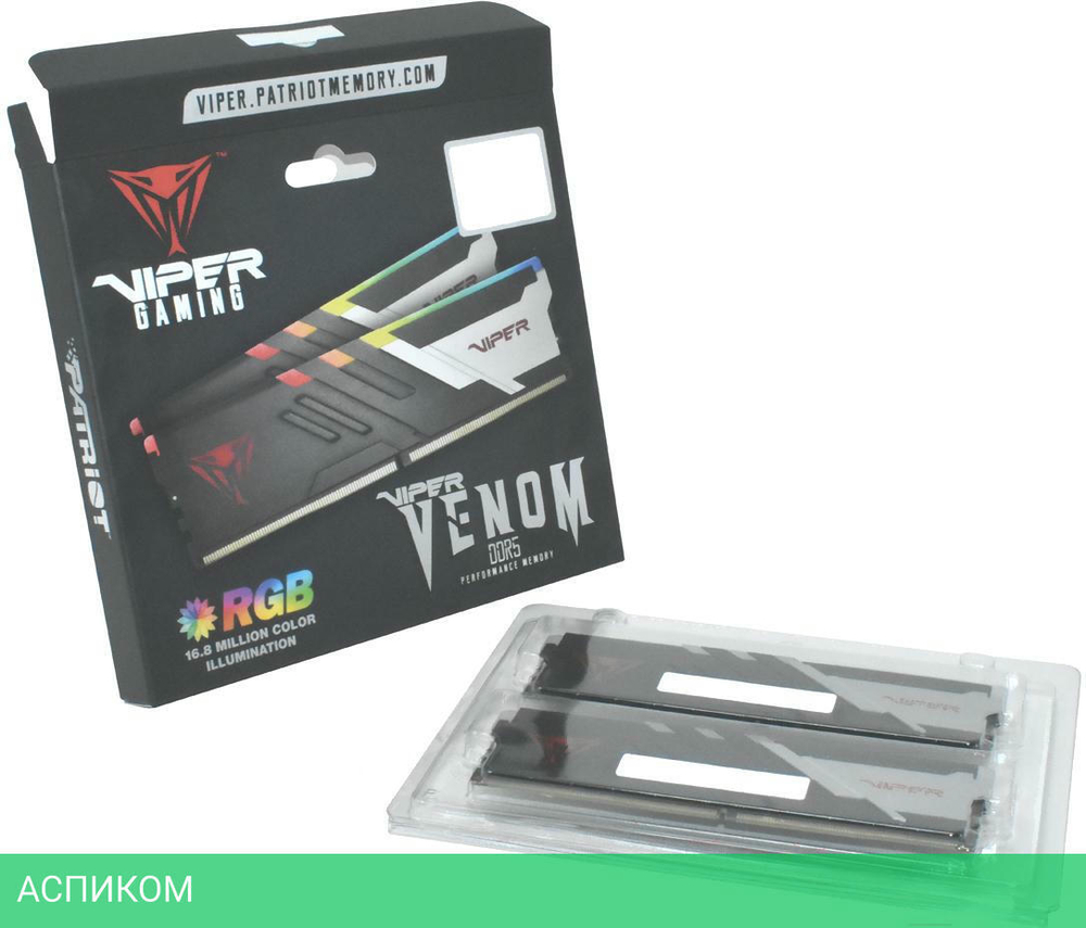 Оперативная память Patriot Viper Venom RGB DDR5 2x16GB (PVVR532G680C34K)