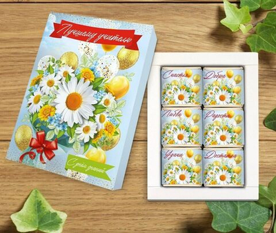 Подарочный набор конфет,шокобокс, С днем знаний, 6шт