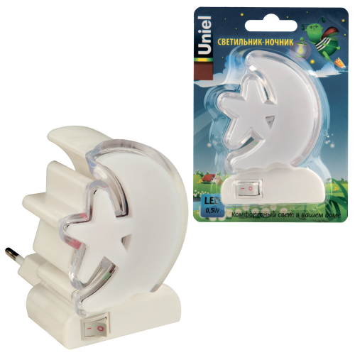 DTL-301-Месяц со звездочкой/RGB/4LED/0,5W Светильник-ночник. Без выключателя. Блистер