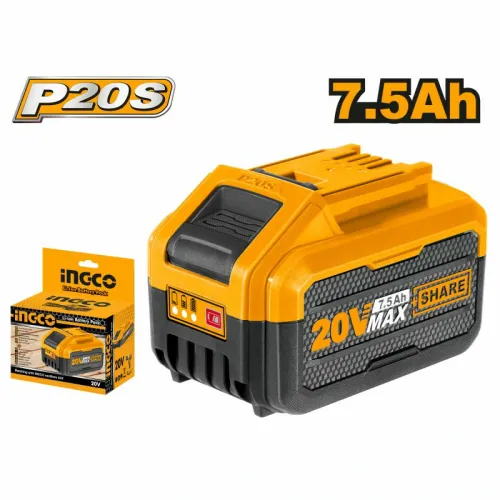Аккумуляторная батарея 20В/7.5Ач. INGCO FBLI2075 INDUSTRIAL
