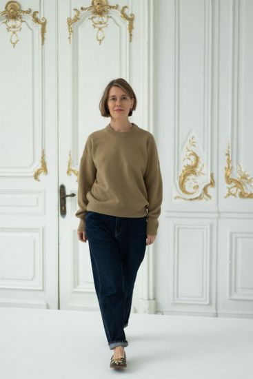 Джемпер Л.Т., 100% шерсть ягнёнка, цвет платан.