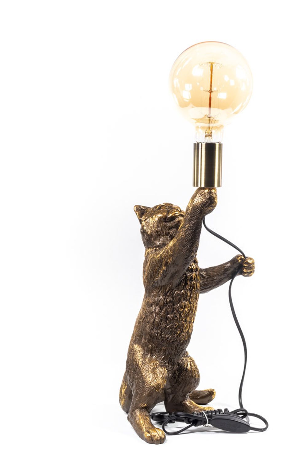 Настольная лампа Кот Эдисон Бронза