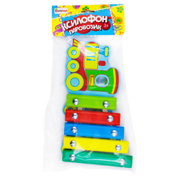 Ксилофон "Паровозик", развивающая игрушка для детей, обучающая игра из дерева