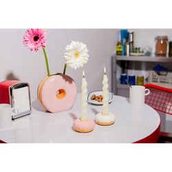 Подсвечник Fast food, Donut, Ø7 см, розовый