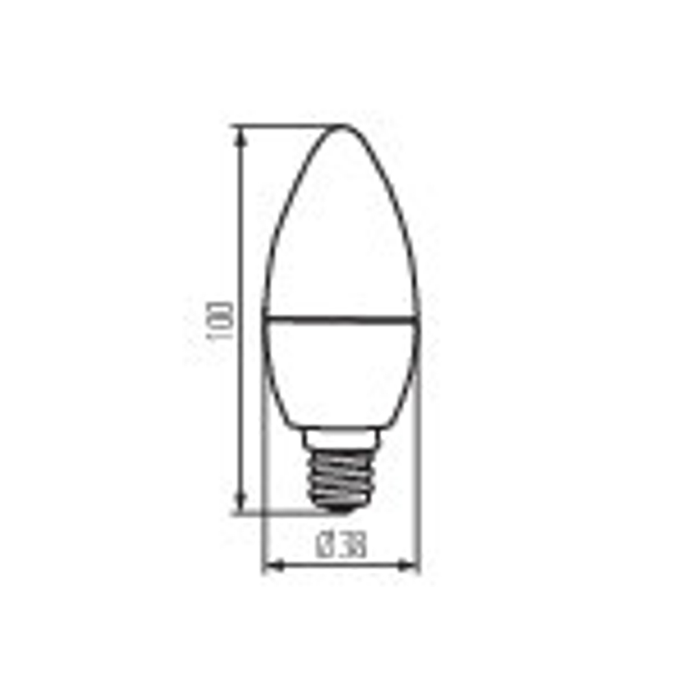 Лампа светодиодная свеча е14 KANLUX DUN 3W R SMD 3000К