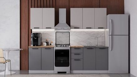 Кухня "Фортуна" 2.0 (Бежевый/Графит), ДСВ-Мебель, г. Пенза