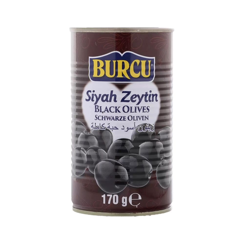 Маслины BURCU черные с косточкой 170 г