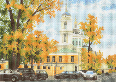 "Городская церковь"-0821 канва с рисунком