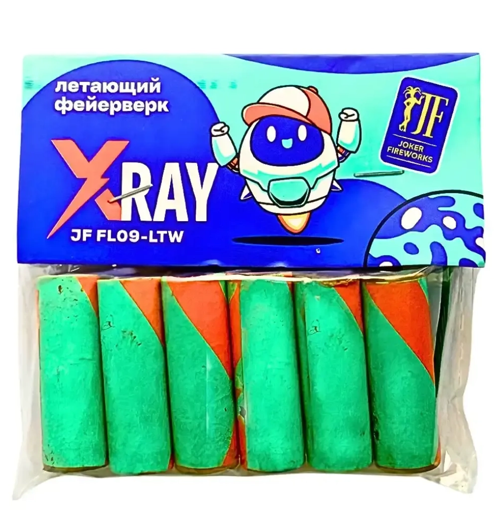 Петарды X-RAY («Москиты») JF FL09-LTW — взлёт со свистом, упаковка 6 шт., Joker Fireworks.