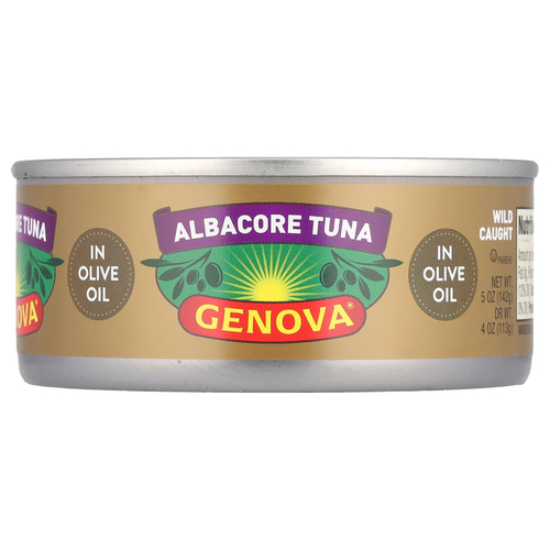 Genova, Альбакорский тунец в оливковом масле, 142 г (5 унций)