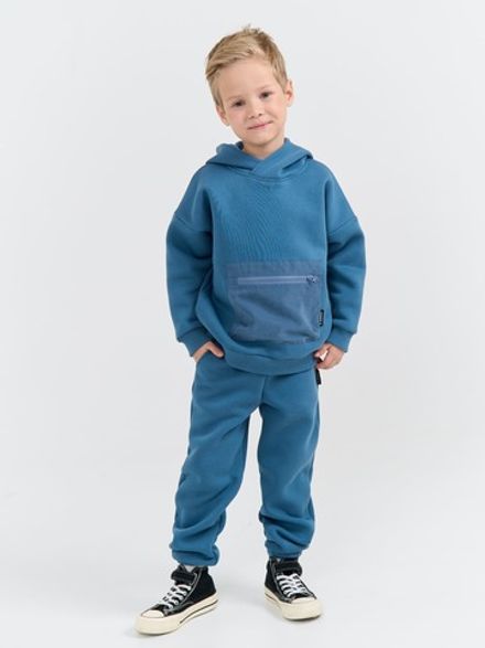 Костюм с худи "Деним" утепленный