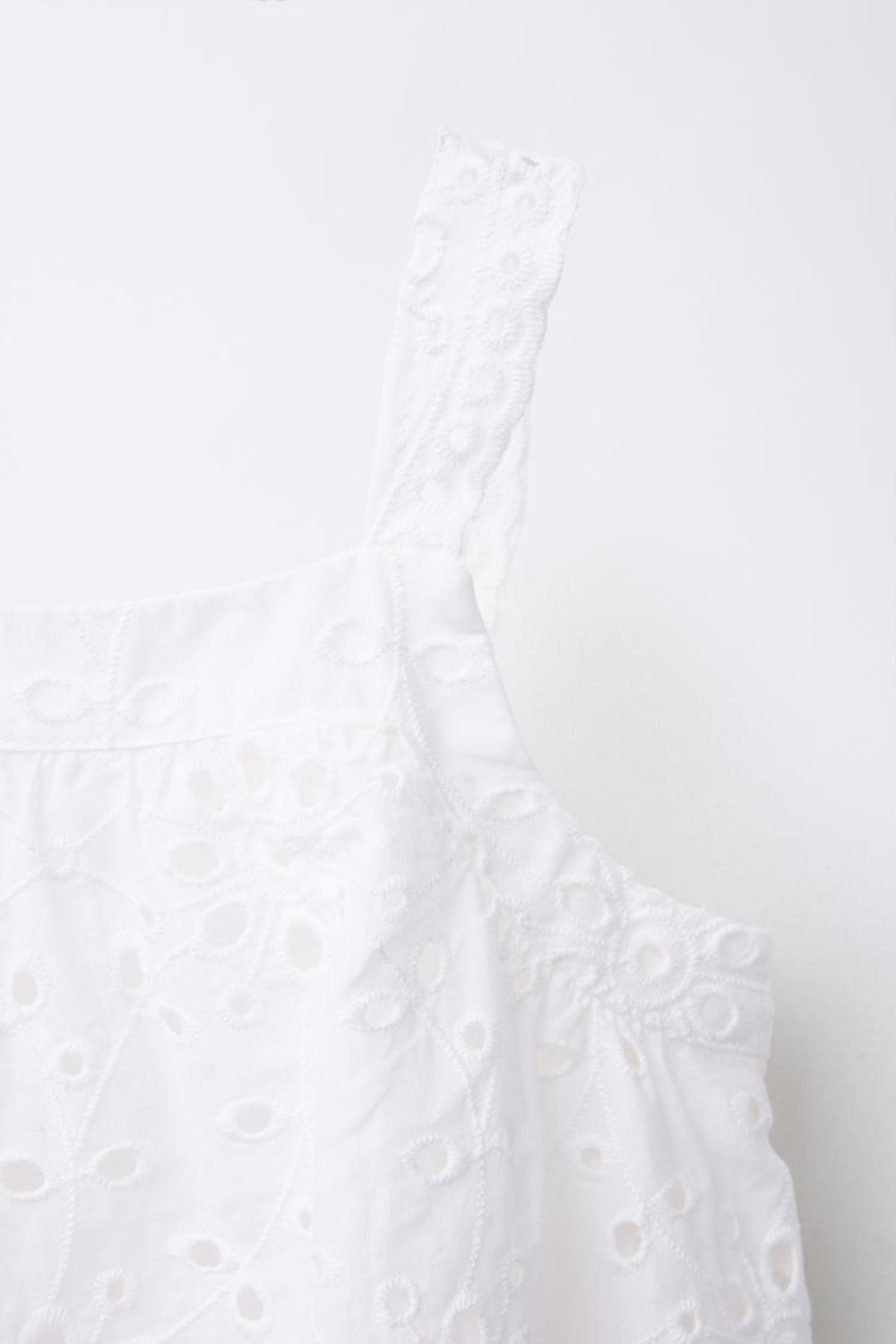 ZARA ТОП НА БРЕТЕЛЯХ, БЕЛЫЙ