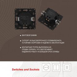 Розетка USB, без рамки Arte Milano am-217 217.46-1.shampan