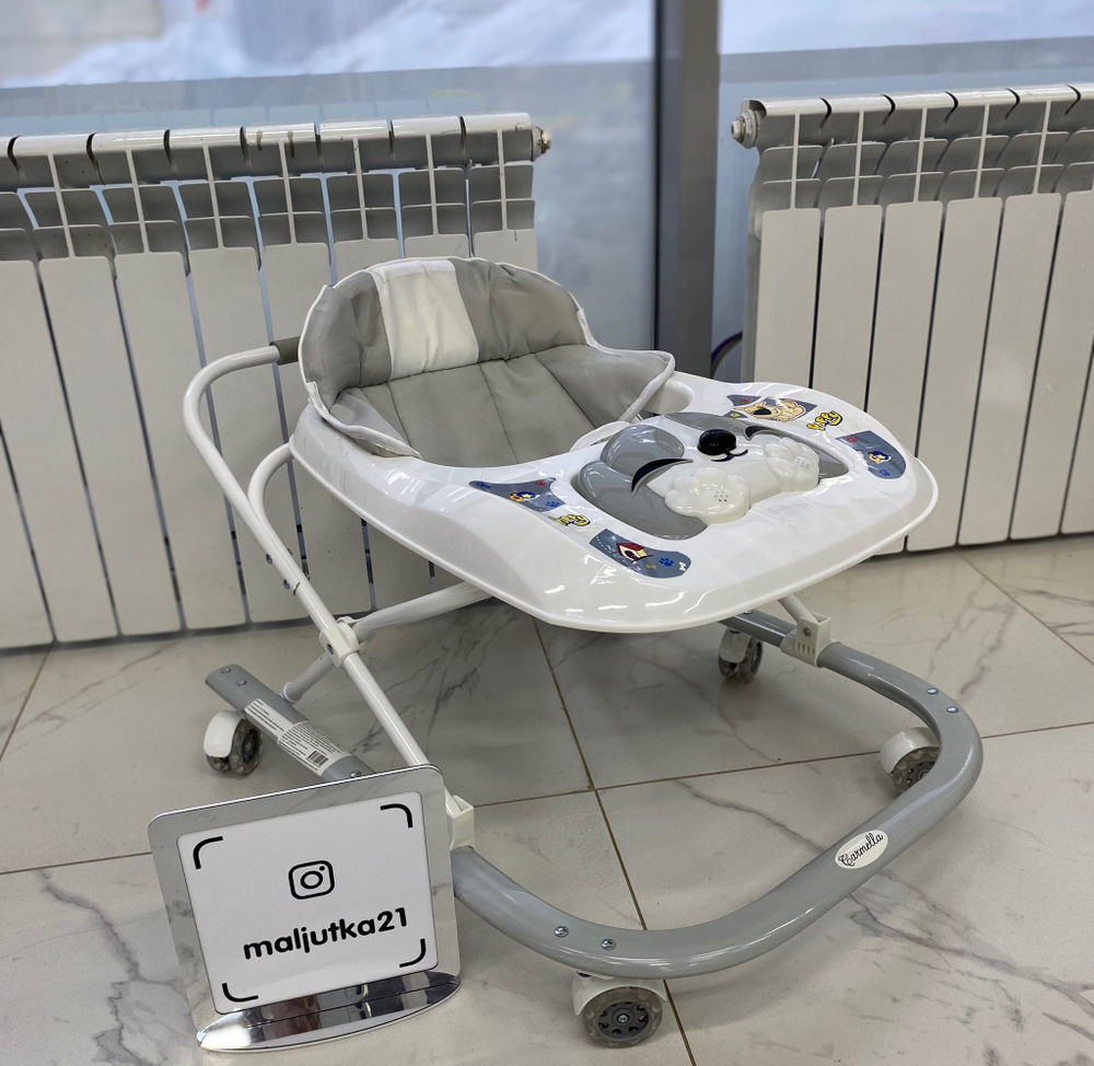 Ходунки SBL 5401 U (Teddy Bear), серый (силиконовые колеса)