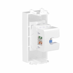 Телефонная розетка RJ-12 без шторки модульная, "Avanti", "Белое облако", 1 модуль