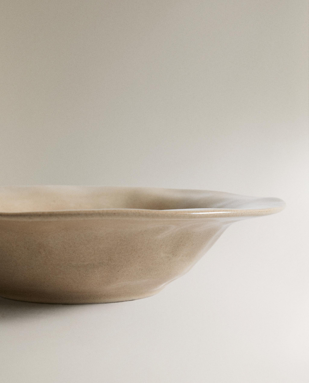 Zara Home тарелка глубокая из каменной керамики, цвет серый, 24.5 см