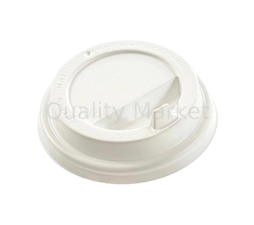 Крышка для стакана ПР-TLS-73 с откидным носиком (белая) (100шт/упак)