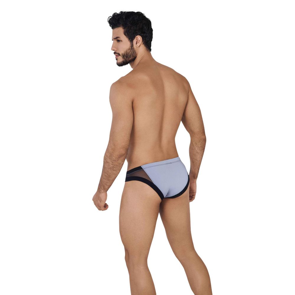 Мужские трусы слипы серые с черными вставками Clever AIR BRIEF 062113