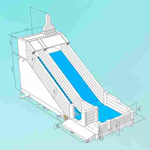 Коммерческий надувной батут-горка «Чистюля» 14*5*9 м