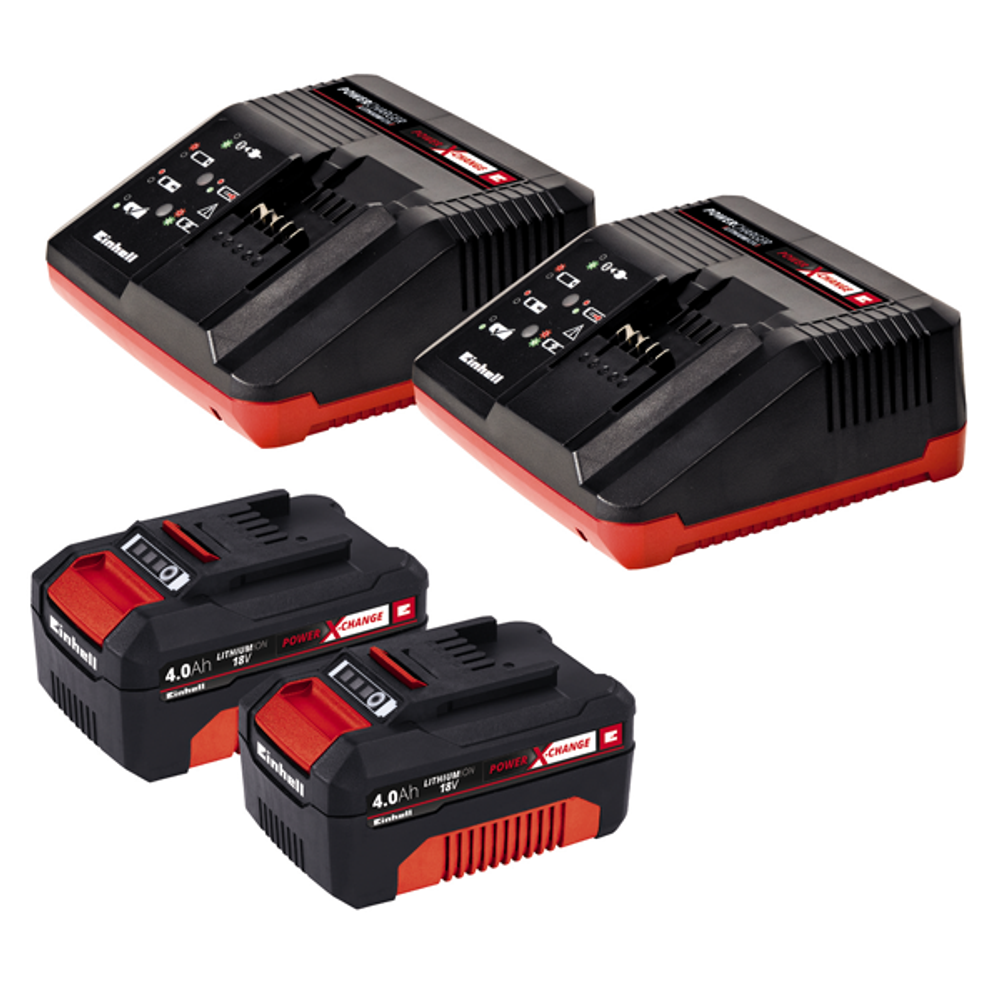 Газонокосилка аккумуляторная 2х18V Einhell GE-CM 43 LI M б/щ 43см 63л 16,5кг 2АКБ 4Ач и ЗУ