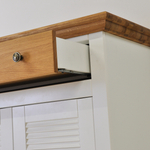 Комод белый с ящиком Асти из МДФ и натурального дуба