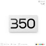 Номер на дверь 350, табличка на дверь для офиса, квартиры, кабинета, аудитории, склада, белая 120х70 мм, Айдентика Технолоджи