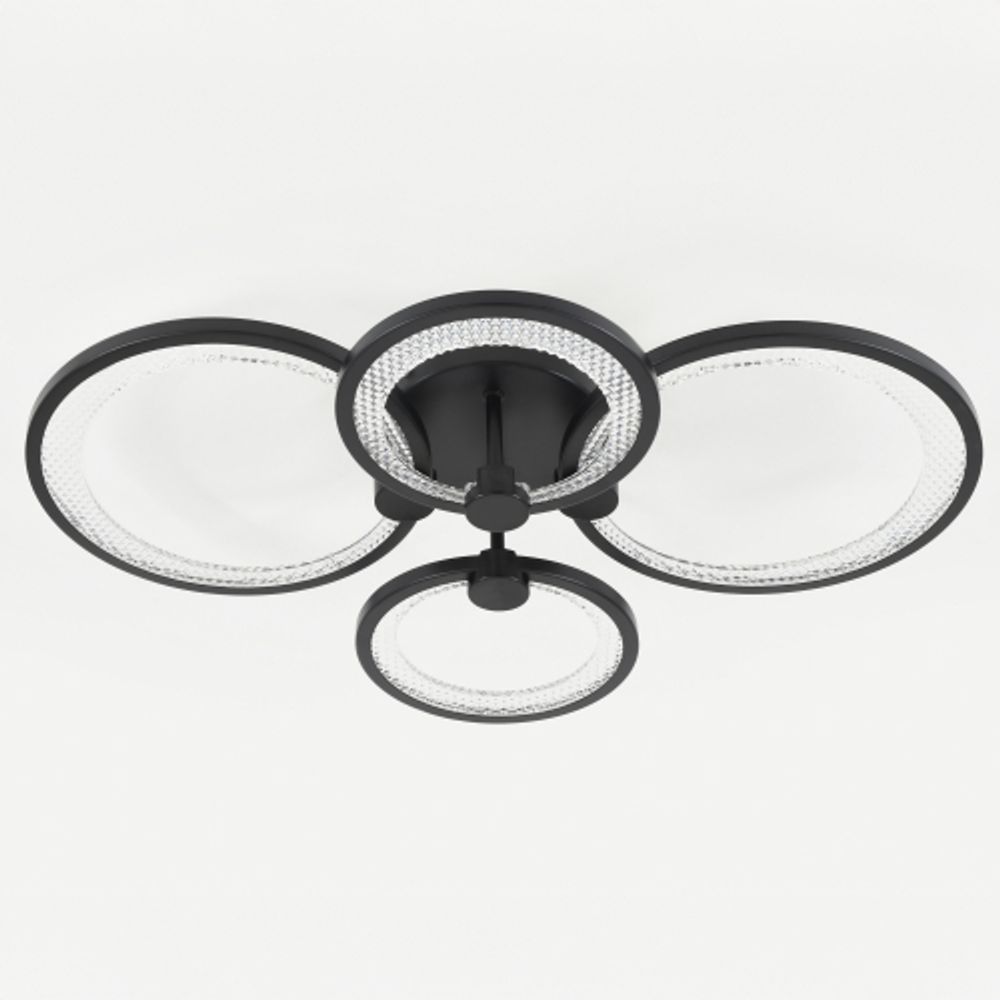 Светильник потолочный светодиодный ЭРА Модерн Odry CLL-1-78W 3K-6,5K RC BK с ДУ черный