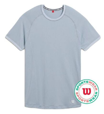 Мужская теннисная футболка Wilson Court Performance Crew T-Shirt - небесный