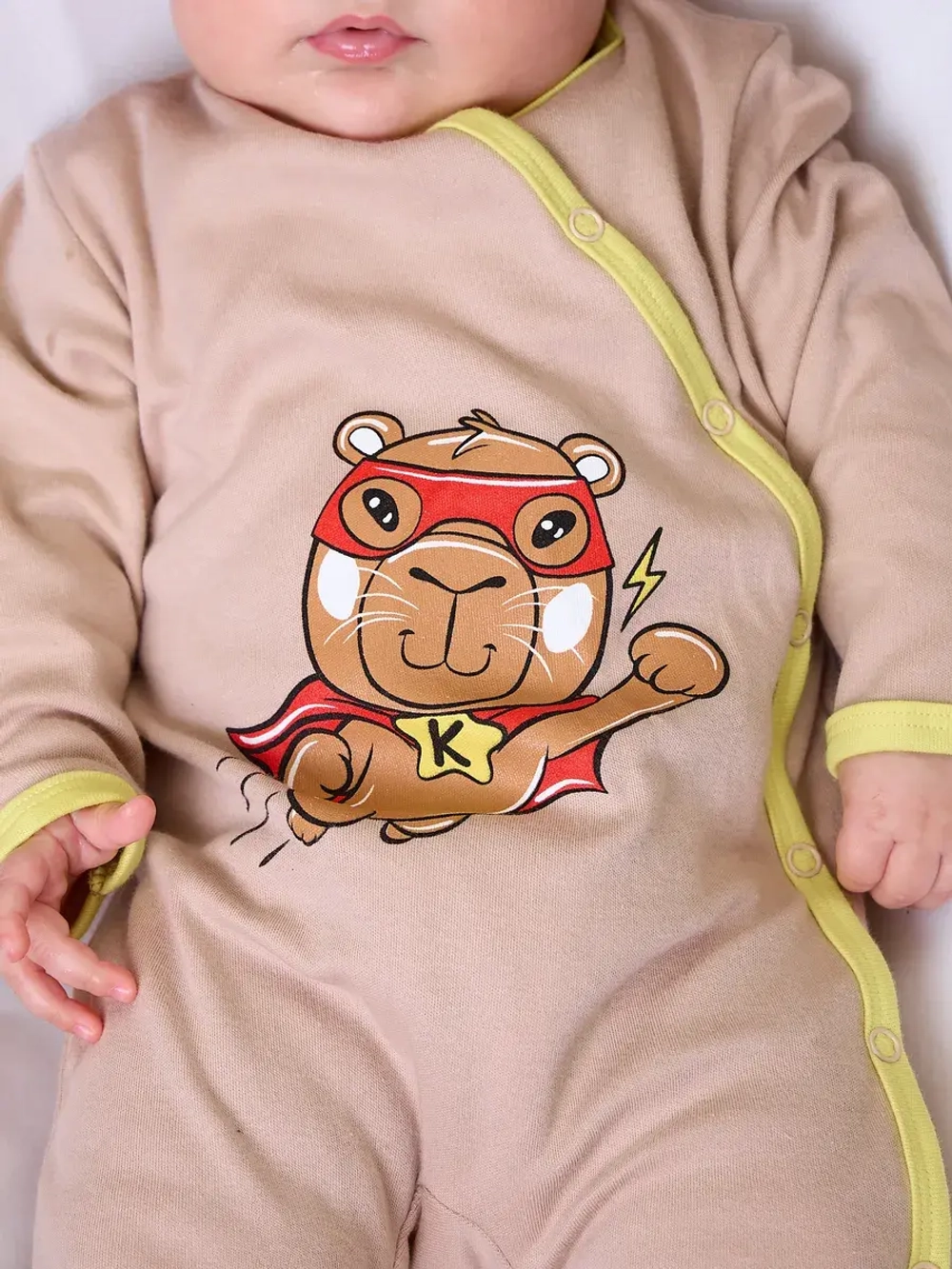 слип для новорожденного с капибарой