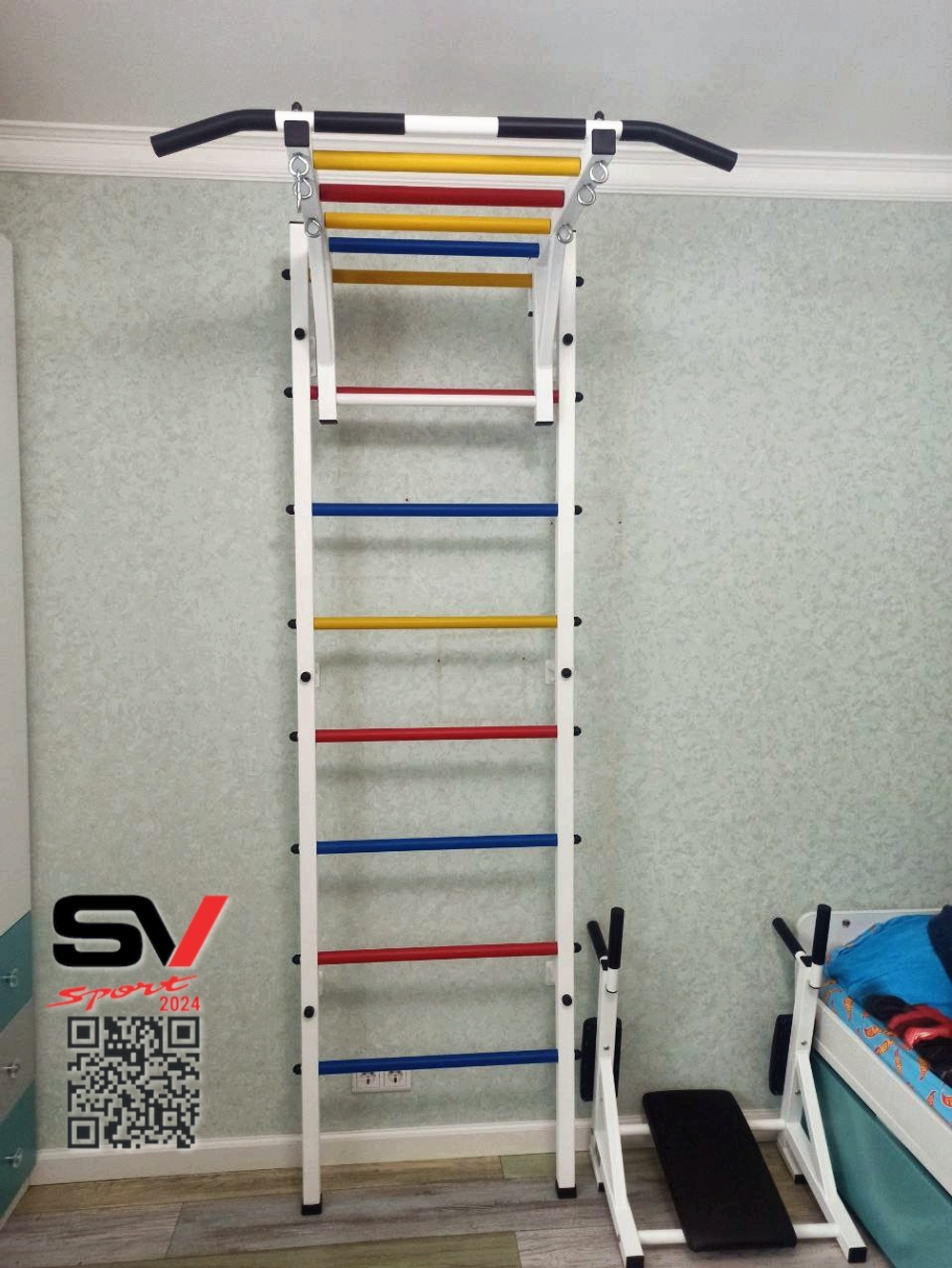 Монтаж шведской стенки Sv Sport в пеноблочные, газоблочные стены