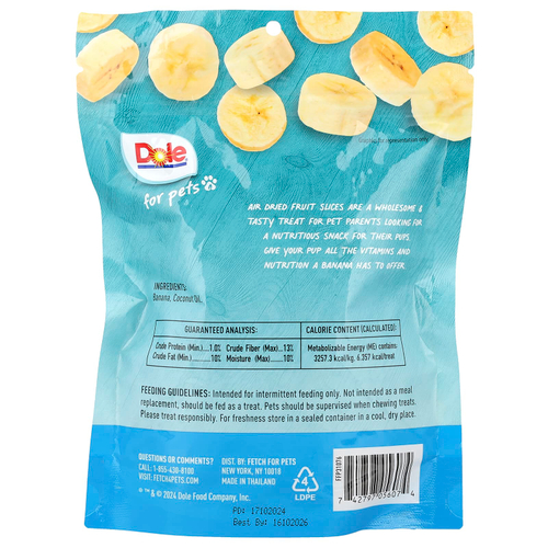 Dole for Pets, банан, сушеный на воздухе, 170 г (6 унций)