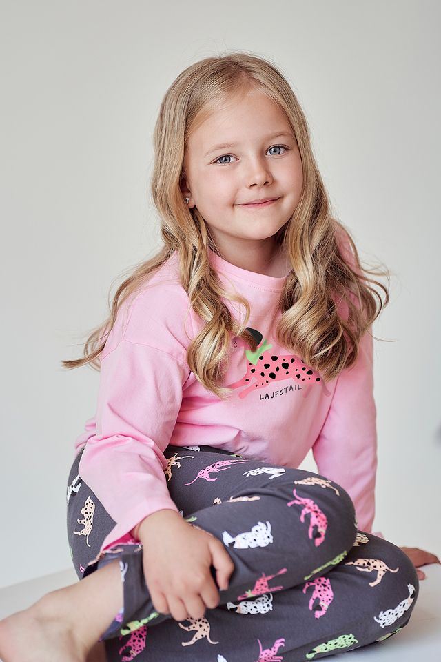 Хлопковая пижама для девочек Ruby