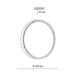 7612/DL PALE SN 184 Светильник пластик/белый/золотистый LED 48Вт 3000-6300K D400 IP43 пульт ДУ VELIO