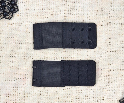 Застежка-удлинитель для бюстгалтера, р. 10,5*3,7см/14мм, чёрный