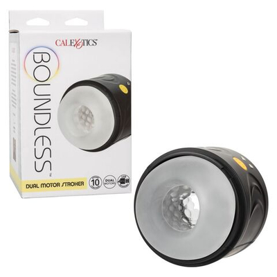 Мастурбатор с вибрацией Dual Motor Stroker (Цвет: прозрачный)