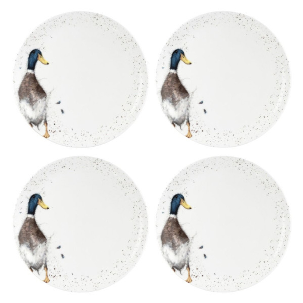 Набор тарелок обеденных 4шт 27см Royal Worchester Забавная фауна Утка Royal Worcester