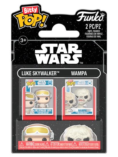 Набор Funko Bitty POP! Star Wars Ep 5 ESB Luke Skywalker+Wampa 2шт 88943 / Набор Фанко ПОП! по мотивам вселенной "Звездные войны", Люк Скайуокер и Вампа