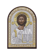 Спаситель, икона арочная, пластик коричневый 80х115
