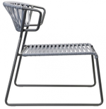 Кресло лаунж плетеное Scab Design Lisa Lounge Club, антрацит, графит