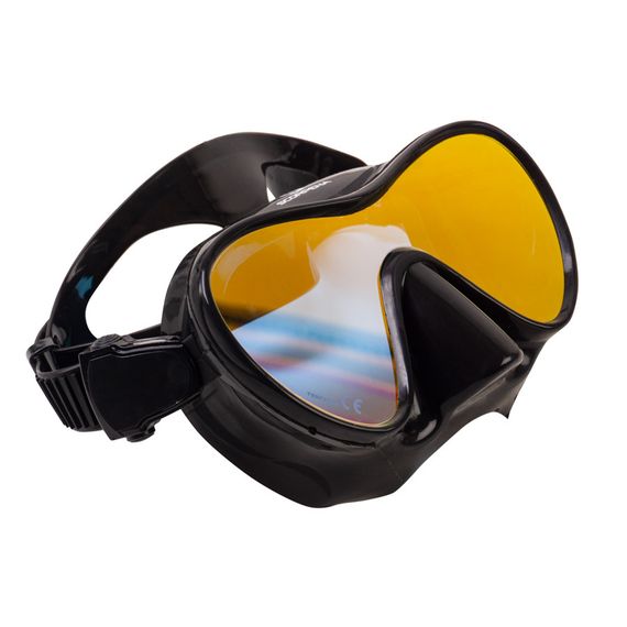 Маска с просветленным стеклом Scorpena N черная